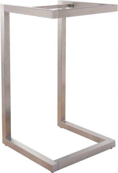 ECONOCO - 24" Long x 24" Wide x 42" High Stationary Pedestal Table Frame - Satin Chrome, Steel Frame - Apex Tool & Supply