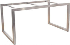ECONOCO - 60" Long x 36" Wide x 30" High Stationary Display Table Frame - Satin Chrome, Steel Frame - Apex Tool & Supply