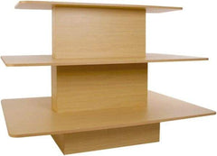 ECONOCO - 42" Long x 42" Wide x 42" High Stationary 3-Tier Table - Maple (Color), Melamine - Apex Tool & Supply