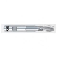 1/8 Dia. x 2-3/8 Overall Length 2-Flute Square End HSS-CO SE End Mill-Round Shank-Center Cutting-Uncoated - Apex Tool & Supply