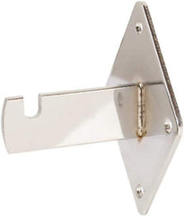ECONOCO - Chrome Coated Wall Bracket - 3-3/4" Long, 3" Wide - Apex Tool & Supply