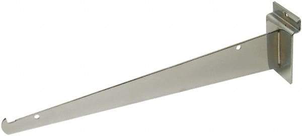 ECONOCO - Satin Chrome Coated Shelf Bracket - 12" Long - Apex Tool & Supply
