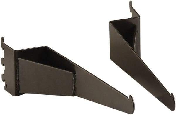 ECONOCO - Anthracite Coated Shelf Bracket - 13" Long, 2" Wide - Apex Tool & Supply