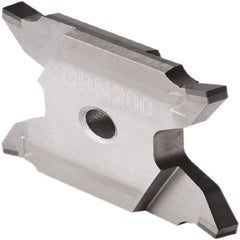 Seco - 2503015X4GKR Grade CBN200, 0.08" Cutting Width PCBN Grooving Insert - 0.256" Max Depth of Cut, Right Hand, 0.15mm Corner Radius - Apex Tool & Supply