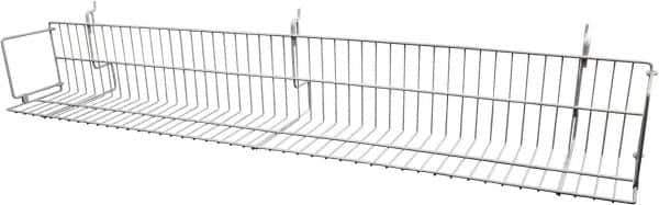 ECONOCO - 6-1/2 High, Open Shelving Accessory/Component - Steel, Epoxy Finish, 47-1/2" Long, Use with Slatwall, Gridwall or Slotted Standard Brackets - Apex Tool & Supply