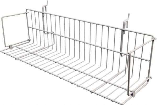 ECONOCO - 6-1/2 High, Open Shelving Accessory/Component - Steel, Epoxy Finish, 23-1/2" Long, Use with Slatwall, Gridwall or Slotted Standard Brackets - Apex Tool & Supply