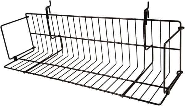 ECONOCO - 6-1/2 High, Open Shelving Accessory/Component - Steel, Epoxy Finish, 23-1/2" Long, Use with Slatwall, Gridwall or Slotted Standard Brackets - Apex Tool & Supply