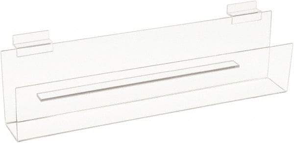 ECONOCO - 16" Wide x 2" Deep x 4" High, Acrylic Greeting Card Shelf - Clear - Apex Tool & Supply