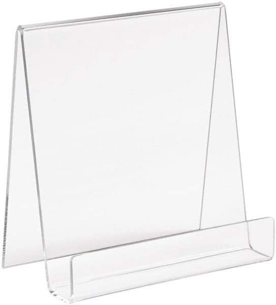 ECONOCO - 5-1/2" Wide x 6" High, Acrylic Display Easel - Clear - Apex Tool & Supply