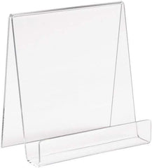 ECONOCO - 5-1/2" Wide x 6" High, Acrylic Display Easel - Clear - Apex Tool & Supply