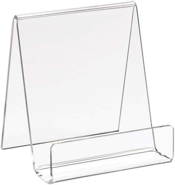 ECONOCO - 3-1/2" Wide x 4" High, Acrylic Display Easel - Clear - Apex Tool & Supply