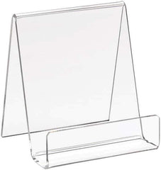 ECONOCO - 3-1/2" Wide x 4" High, Acrylic Display Easel - Clear - Apex Tool & Supply
