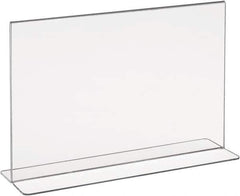 ECONOCO - 11 Inch Wide x 7 Inch High Sign Compatibility, Acrylic Round Frame Counter Top Sign Holder - Clear, 7 Inch Holder Height, Holds 1 Sign - Apex Tool & Supply