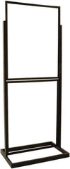 ECONOCO - 22 Inch Wide x 28 Inch High Sign Compatibility, Steel Square Frame Double Bulletin Sign Holder - Matte Black, 56 Inch Holder Height, Holds 2 Signss - Apex Tool & Supply