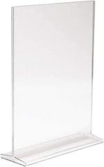 ECONOCO - 8-1/2 Inch Wide x 11 Inch High Sign Compatibility, Acrylic Round Frame Counter Top Sign Holder - Clear, 11 Inch Holder Height, Holds 1 Sign - Apex Tool & Supply