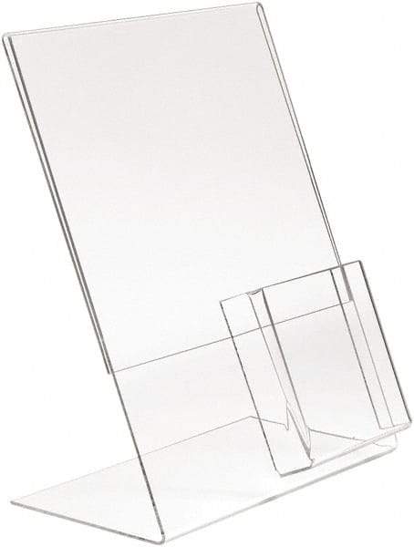 ECONOCO - 8-1/2 Inch Wide x 11 Inch High Sign Compatibility, Acrylic Round Frame Counter Top Sign Holder - Clear, 11 Inch Holder Height, Holds 1 Sign - Apex Tool & Supply