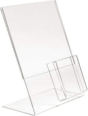 ECONOCO - 8-1/2 Inch Wide x 11 Inch High Sign Compatibility, Acrylic Round Frame Counter Top Sign Holder - Clear, 11 Inch Holder Height, Holds 1 Sign - Apex Tool & Supply