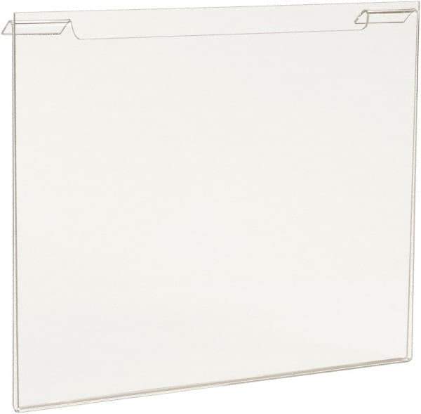 ECONOCO - 11 Inch Wide x 8-1/2 Inch High Sign Compatibility, Acrylic Round Frame Slatwall, Gridwall Sign Holder - Clear, 8-1/2 Inch Holder Height, Holds 1 Sign - Apex Tool & Supply