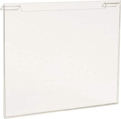 ECONOCO - 11 Inch Wide x 8-1/2 Inch High Sign Compatibility, Acrylic Round Frame Slatwall, Gridwall Sign Holder - Clear, 8-1/2 Inch Holder Height, Holds 1 Sign - Apex Tool & Supply