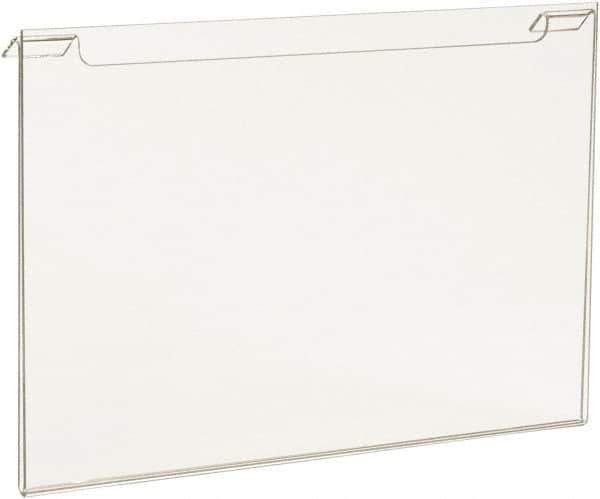 ECONOCO - 11 Inch Wide x 7 Inch High Sign Compatibility, Acrylic Round Frame Slatwall, Gridwall Sign Holder - Clear, 7 Inch Holder Height, Holds 1 Sign - Apex Tool & Supply