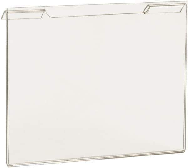 ECONOCO - 7 Inch Wide x 5-1/2 Inch High Sign Compatibility, Acrylic Round Frame Slatwall, Gridwall Sign Holder - Clear, 5-1/2 Inch Holder Height, Holds 1 Sign - Apex Tool & Supply