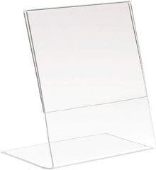 ECONOCO - 8-1/2 Inch Wide x 11 Inch High Sign Compatibility, Acrylic Round Frame Counter Top Sign Holder - Clear, 11 Inch Holder Height, Holds 1 Sign - Apex Tool & Supply