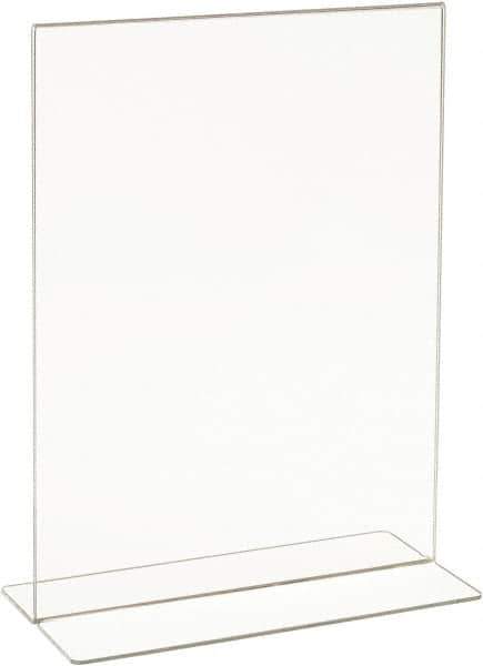 ECONOCO - 8-1/2 Inch Wide x 11 Inch High Sign Compatibility, Acrylic Round Frame Counter Top Sign Holder - Clear, 11 Inch Holder Height, Holds 1 Sign - Apex Tool & Supply