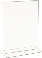 ECONOCO - 8-1/2 Inch Wide x 11 Inch High Sign Compatibility, Acrylic Round Frame Counter Top Sign Holder - Clear, 11 Inch Holder Height, Holds 1 Sign - Apex Tool & Supply