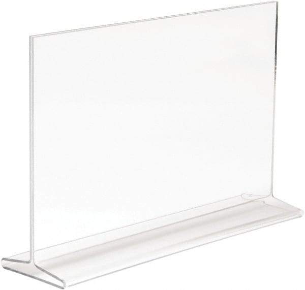 ECONOCO - 11 Inch Wide x 7 Inch High Sign Compatibility, Acrylic Round Frame Counter Top Sign Holder - Clear, 7 Inch Holder Height, Holds 1 Sign - Apex Tool & Supply