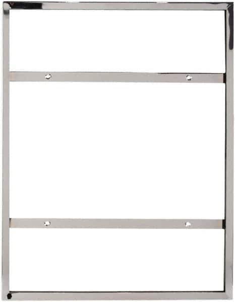 ECONOCO - 22 Inch Wide x 28 Inch High Sign Compatibility, Steel Square Frame Sign Holder - Chrome, 28 Inch Holder Height, Holds 1 Sign - Apex Tool & Supply