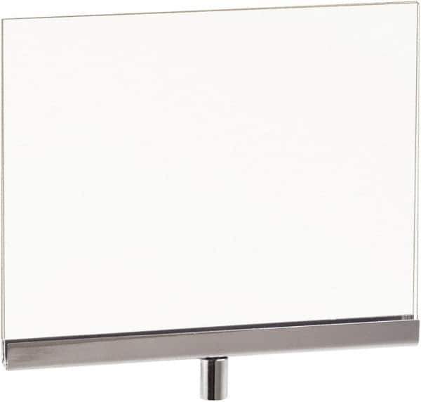 ECONOCO - 7 Inch Wide x 5-1/2 Inch High Sign Compatibility, Acrylic Square Frame Sign Holder - Clear, 5-1/2 Inch Holder Height, Holds 1 Sign - Apex Tool & Supply
