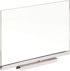 ECONOCO - 11 Inch Wide x 7 Inch High Sign Compatibility, Acrylic Square Frame Sign Holder - Clear, 7 Inch Holder Height, Holds 1 Sign - Apex Tool & Supply