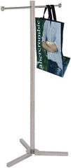 ECONOCO - Chrome Shopping Bag Display Rack - 19-1/2" Wide x 45" High - Apex Tool & Supply
