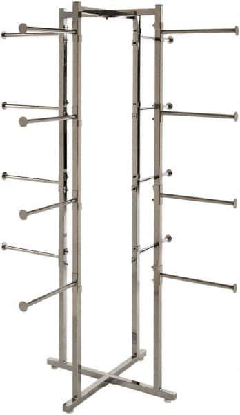 ECONOCO - Chrome Folding Display Rack Tower - 19-1/2" Wide x 61-1/2" High - Apex Tool & Supply