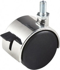 ECONOCO - 2" Diam Stem Mount Dual Swivel Caster - Plastic, 70 Lb Capacity, 5/16 x 5/8" Threaded Stem - Apex Tool & Supply