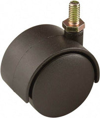 ECONOCO - 2" Diam Stem Mount Dual Swivel Caster - Plastic, 70 Lb Capacity, 5/16 x 5/8" Threaded Stem - Apex Tool & Supply