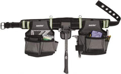 Bucket Boss - 1 to 52" Waist Tool Rig - 29 Pocket, Gray, Polyester - Apex Tool & Supply