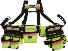 Bucket Boss - 1 to 52" Waist Tool Rig - 29 Pocket, Yellow, Polyester - Apex Tool & Supply