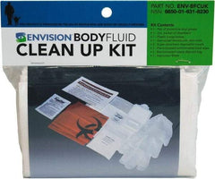 Ability One - 9 Piece, 1 Person, Body Fluid Clean-Up First Aid Kit - Plastic Bag - Apex Tool & Supply