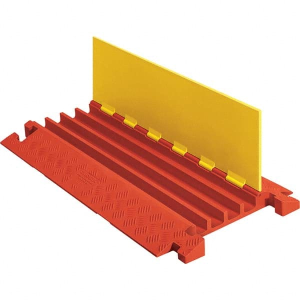 Checkers - On Floor Cable Covers Cover Material: Polyurethane Number of Channels: 4 - Apex Tool & Supply