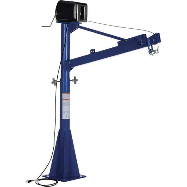 Vestil - 1,500 Lb Load Capacity, Steel Jib Crane - 5' 9/16" Span - Apex Tool & Supply