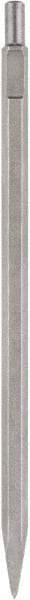 DeWALT - 21/32" Head Width, 18" OAL, 3/4" Shank Diam, Point Chisel - Spline Drive, Spline Shank, Steel - Apex Tool & Supply