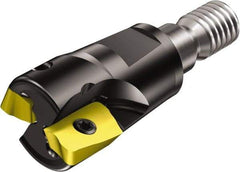 Sandvik Coromant - 3 Inserts, 35mm Cut Diam, 28.8mm Arbor Diam, 10mm Max Depth of Cut, Indexable Square-Shoulder Face Mill - 69mm High, R390-11.. Insert Compatibility, Through Coolant, Series CoroMill 390 - Apex Tool & Supply