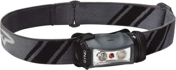 Princeton Tec - White, Red LED Bulb, 150 Lumens, Hands-free Flashlight - Gray Plastic Body, 3 AAA Alkaline Batteries Included - Apex Tool & Supply