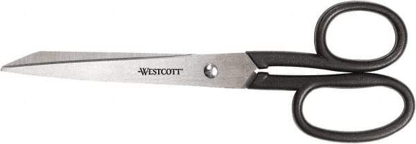 Westcott - 3-1/2" LOC, 8" OAL Stainless Steel Standard Standard - Plastic Straight Handle, For General Purpose Use - Apex Tool & Supply
