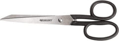 Westcott - 3-1/2" LOC, 8" OAL Stainless Steel Standard Standard - Plastic Straight Handle, For General Purpose Use - Apex Tool & Supply