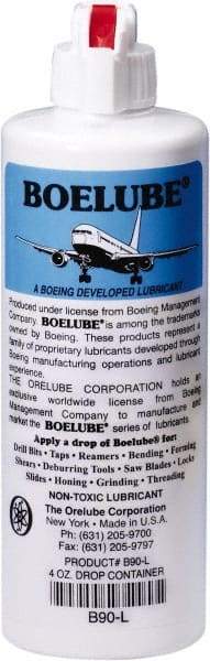 Boelube - BoeLube, 4 oz Bottle Cutting Fluid - Liquid, For Grinding, Sawing, Stamping, Near Dry Machining (NDM) - Apex Tool & Supply