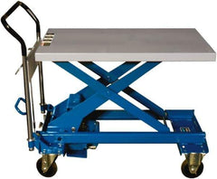 Southworth - 1,760 Lb Capacity Portable Foot-Operated Scissor Lift Table - 13" to 40-1/5" Lift Height, 39.4" Platform Length x 23.59" Platform Width - Apex Tool & Supply