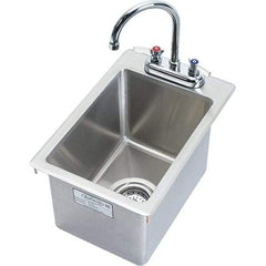 Krowne - 14" Long x 10" Wide Inside, 1 Compartment, Grade 304 Stainless Steel Drop In Sink - 20 Gauge, 9" Long x 12" Wide x 18" High Outside, 9" Deep - Apex Tool & Supply