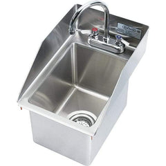Krowne - 9" Long x 10" Wide Inside, 1 Compartment, Grade 304 Stainless Steel Drop In Sink - 20 Gauge, 18" Long x 12" Wide x 15" High Outside, 9" Deep - Apex Tool & Supply